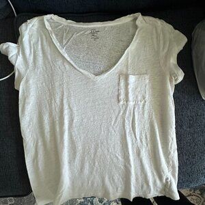 White Linen Tee